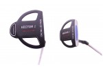 AGXGOLF VECTOR SERIES 2-BALL PUTTER (ODYESSY STYLE): CNC MILLED FACE wPOLYMER INSERT: MEN'S RIGHT HAND: AVAILABLE IN CADET, REGULAR AND TALL